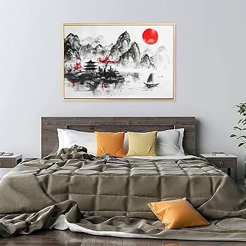 水墨画 風景画 金色フレーム 71Od9f6Lc9L._UF350,350_QL50_.jpg
